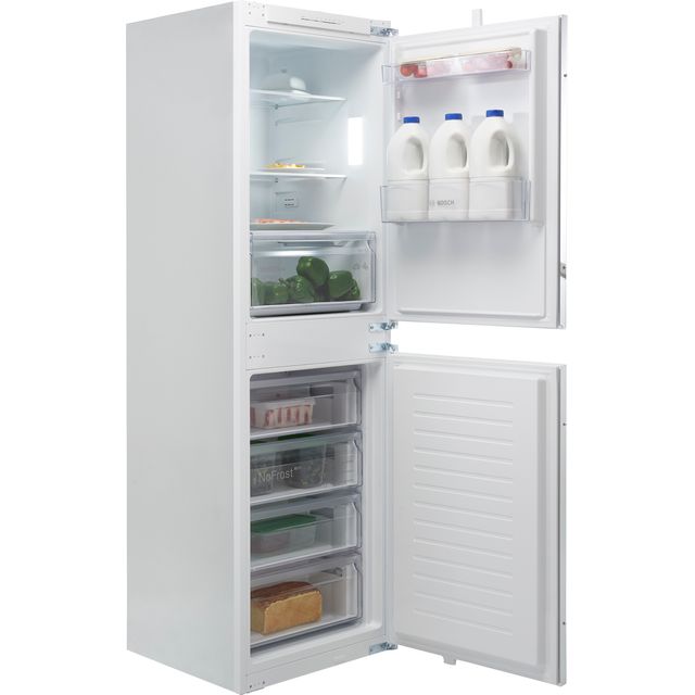 Bosch Series 2 KIN85NSF0G Integrated 50/50 Frost Free Fridge Freezer with Sliding Door Fixing Kit - White - F Rated - KIN85NSF0G_WH - 1